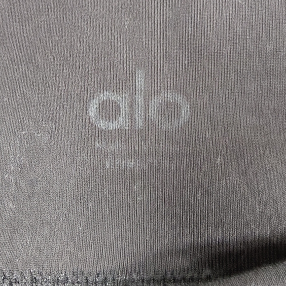 Alo Coast Leggings Black Mesh Cutout Cropped Size Small - Picture 6 of 7